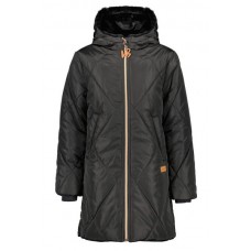 NoBell Baggy long hooded jacket Jet Black Q207-3205